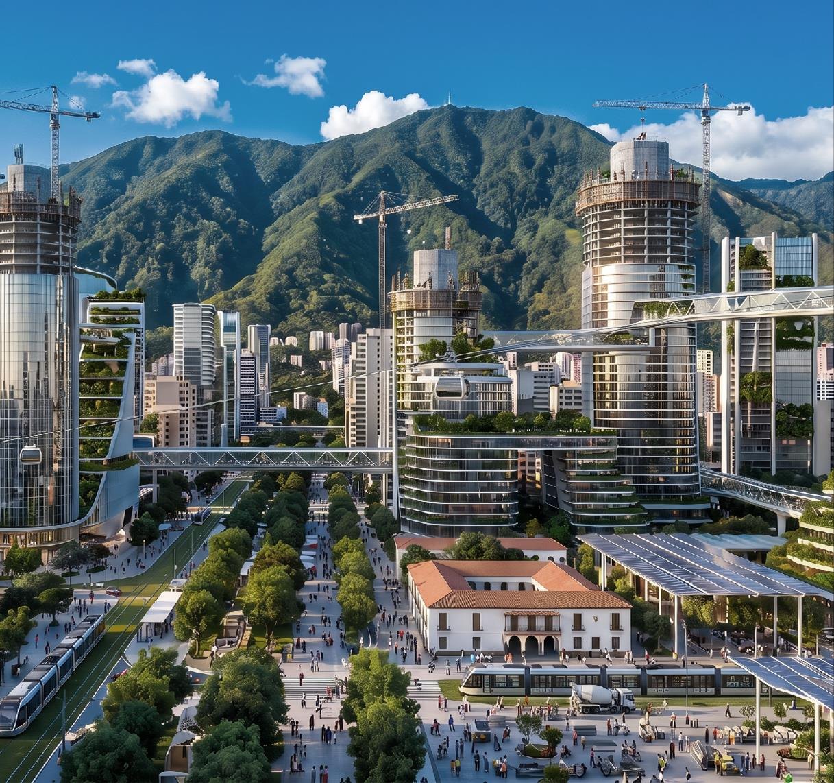 Render de Caracas con obras en desarrollo